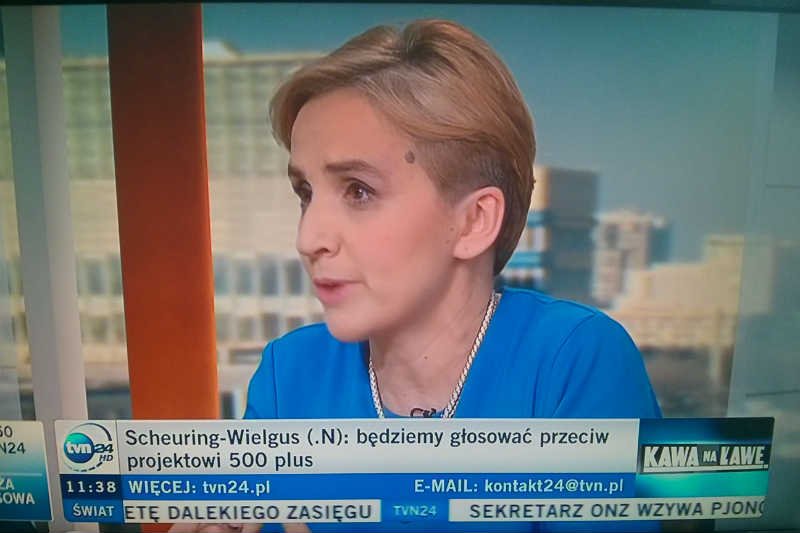 Joannie Scheuring-Wielgus wymsknęło się na antenie niecenzuralne słowo.