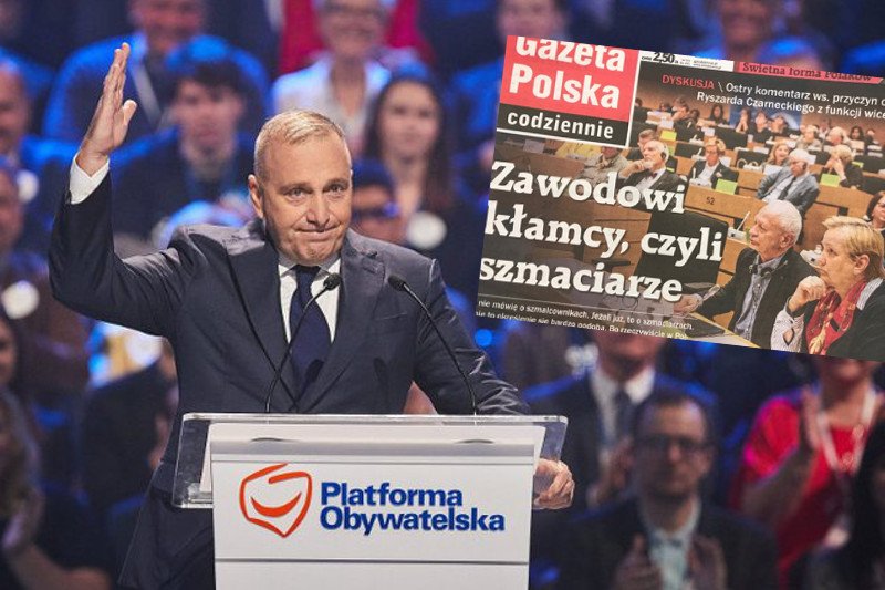 Grzegorz Schetyna rozważa proces przeciwko GPC z powodu tytułu na pierwszej stronie gazety.