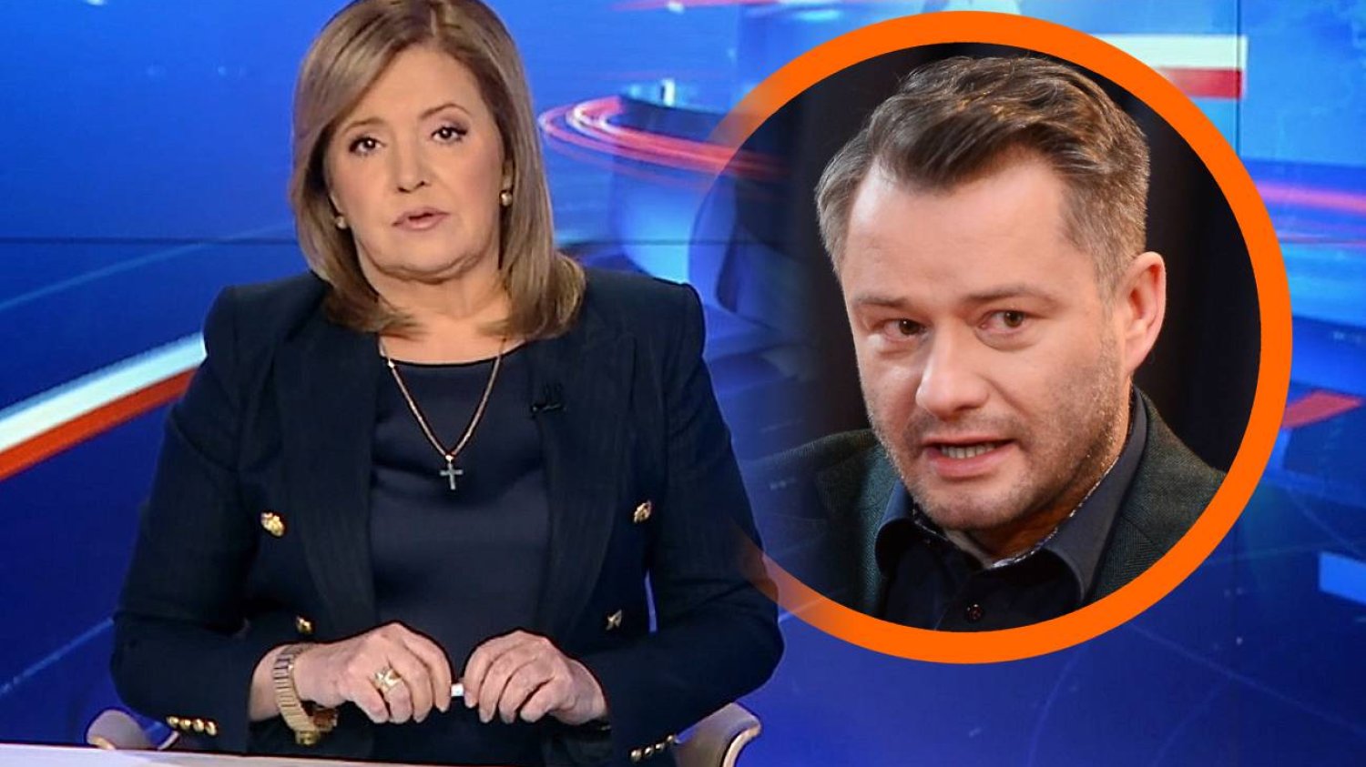 Jarosław Kuźniar ostro ocenia Danutę Holecką i Michała Adamczyka. Danuta Holecka i Jarosław Kuźniar.