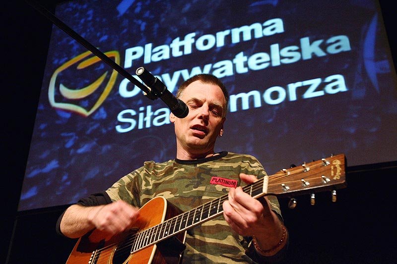 Tomek Lipiński na konwencji przedwyborczej Platformy Obywatelskiej w 2006 r.