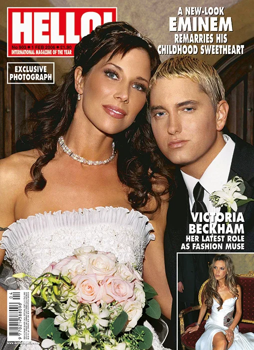 Okładka magazynu "Hello" z lutego 2006 roku – drugi ślub Eminema i Kim