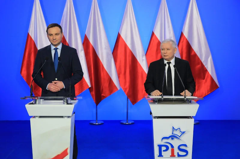 Andrzej Duda i Jarosław Kaczyński na konferencji z grudnia ubiegłego roku