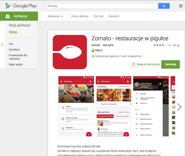 Koniec z hamburgerami z dworcowej budki - Zomato pomoże znaleźć restaurację z prawdziwym jedzeniem i uniknąć żołądkowych rewolucji