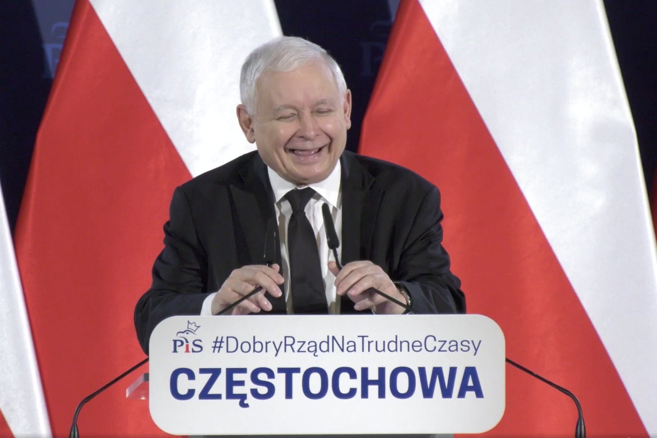 Jarosław Kaczyński na spotkaniu w Częstochowie