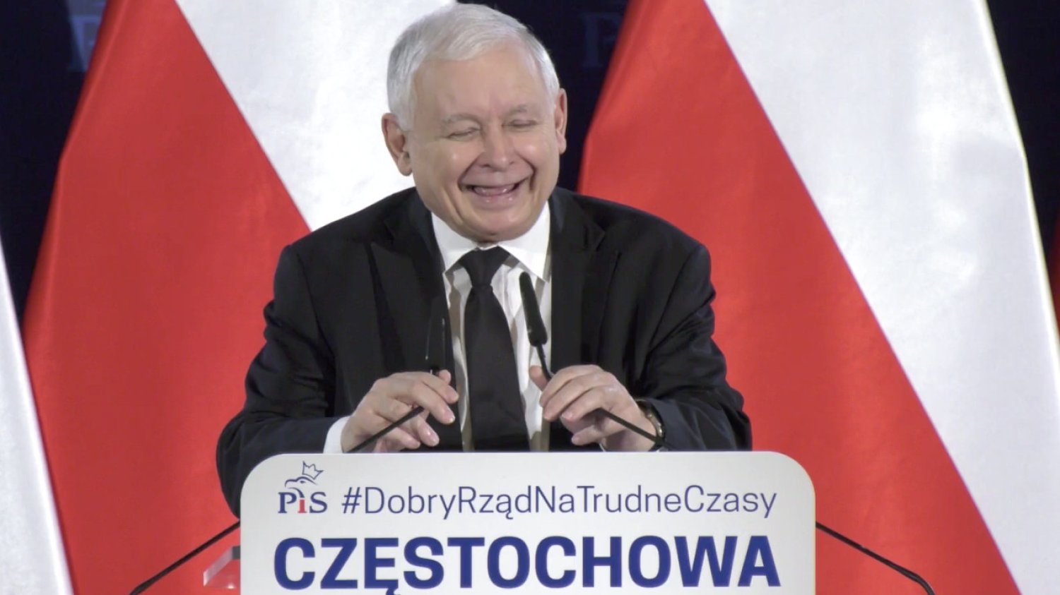 Jarosław Kaczyński na spotkaniu w Częstochowie