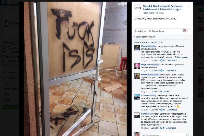 Kolejny atak na punkt sprzedaży kebaba. Tym razem "prawdziwi patrioci" bronili Lubin przed "islamizacją"