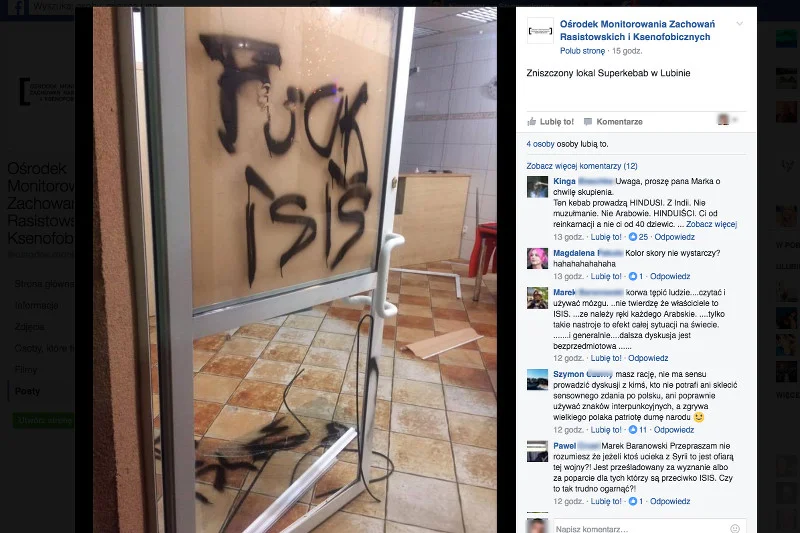 Kolejny atak na punkt sprzedaży kebaba. Tym razem "prawdziwi patrioci" bronili Lubin przed "islamizacją"