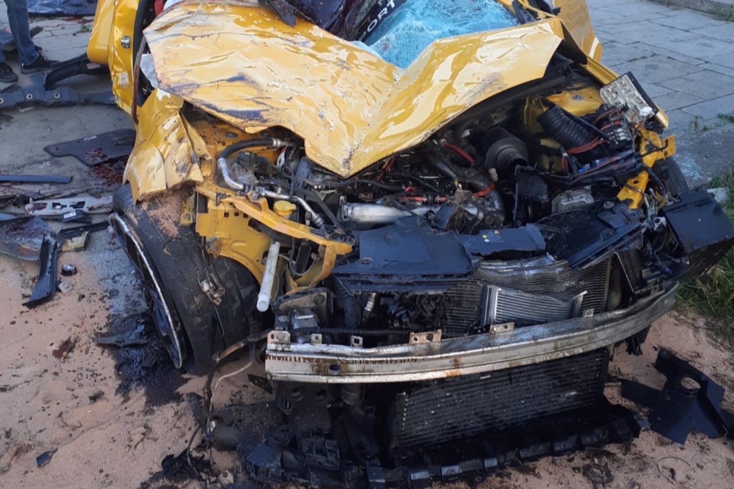 Tak wyglądało auto Partyka P. po wypadku.