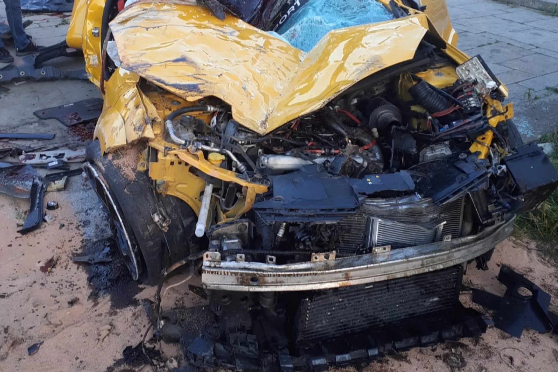Tak wyglądało auto Partyka P. po wypadku.