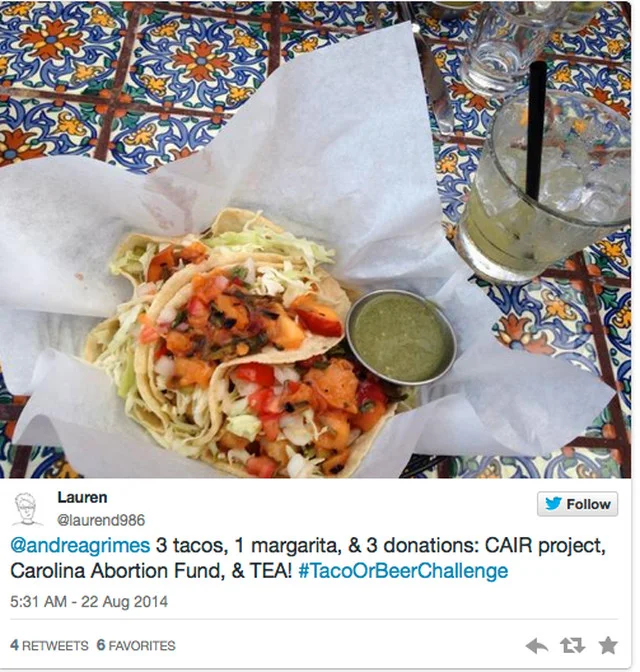 Jedno ze zdjęć otagowanych #TacoOrBeerChallenge.