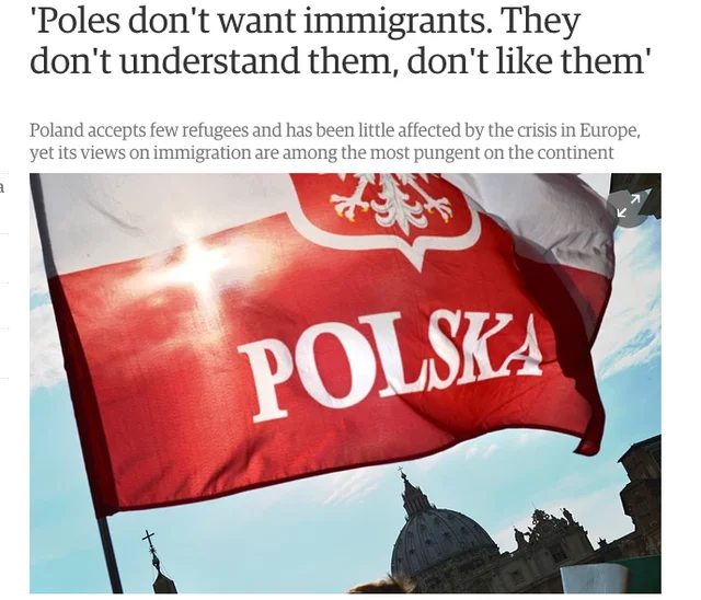 W brytyjskim "Guardianie" ogłoszono, że "Polska nie chce imigrantów"