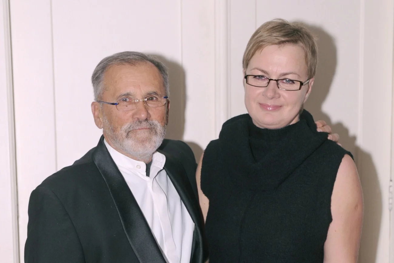 Włodzimierz Zientarski z żoną.