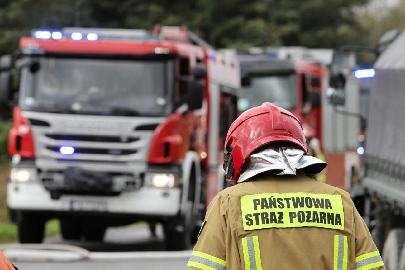 Interwencja służb przy wypadku awionetki.