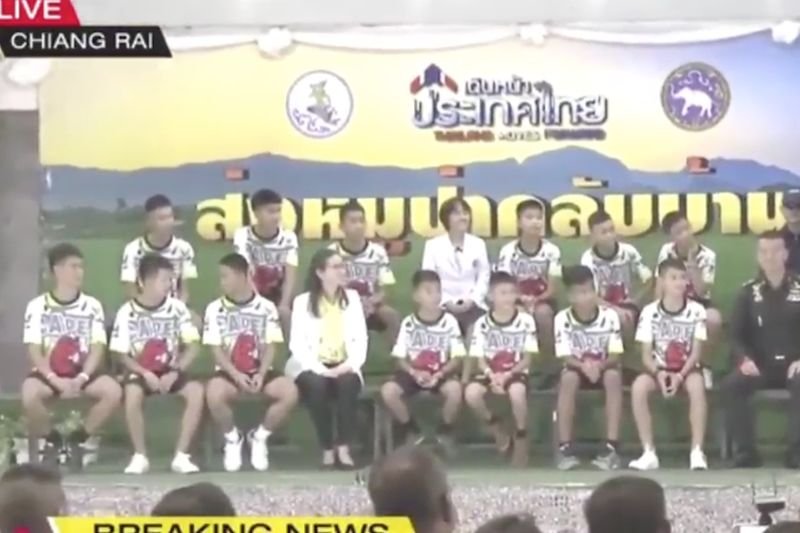 W środę miała miejsce konferencja chłopców uratowanych z tajlandzkiej jaskini.