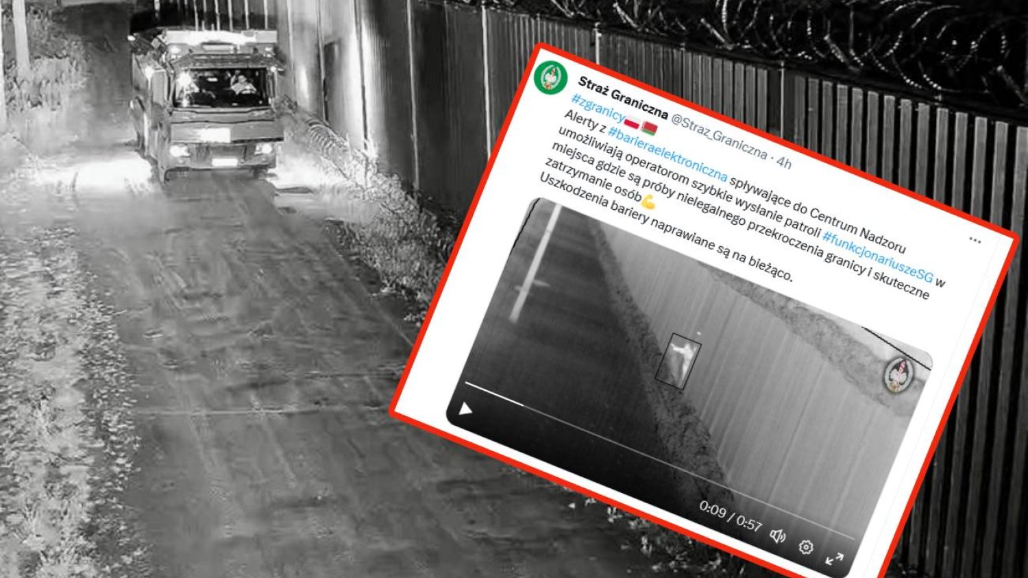 Atak imigrantów na polską granicę. Byli agresywni, mieli nóż i kamienie.