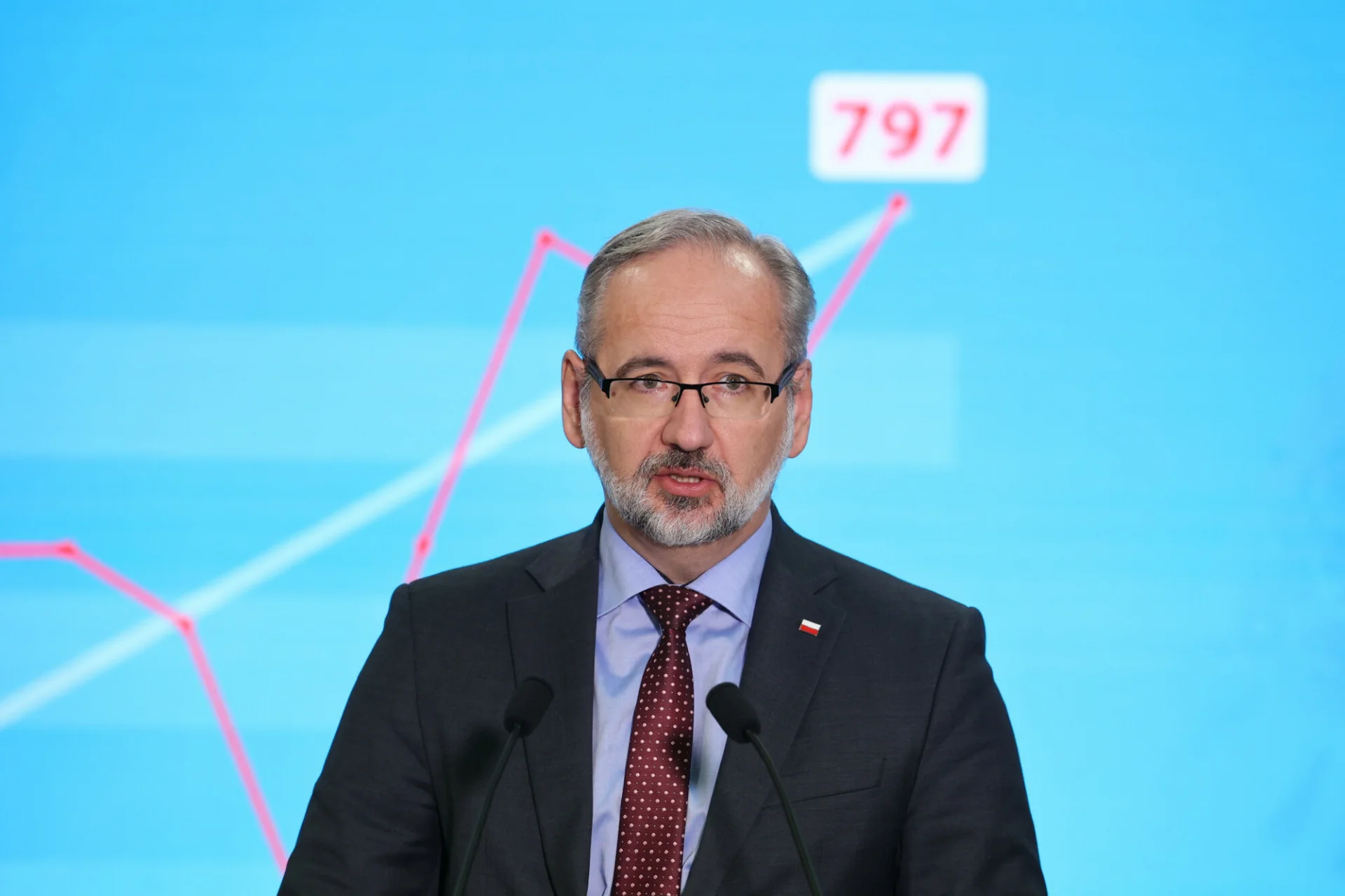 Adam Niedzielski mówi, że na razie MZ nie planuje zaostrzenia restrykcji.