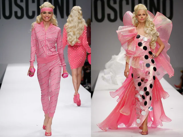 Sylwetki z pokazu Moschino.