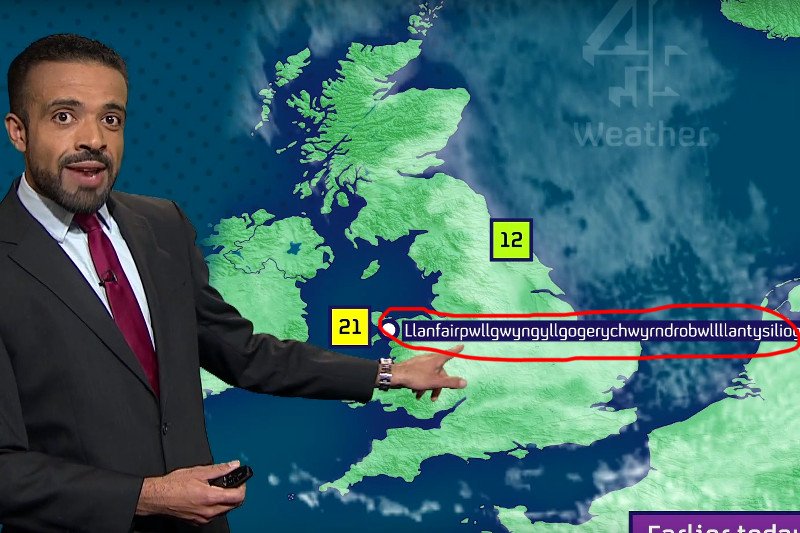 Nazwa tej miejscowości to nie literówka: Llanfairpwllgwyngyllgogerychwyrndrobwllllantysiliogogogoch.