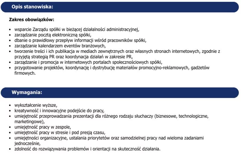 Ogłoszenie rekrutacyjne na stanowisko pełnomocnik zarządu ds. organizacji i komunikacji w Mb Recycling (w woj. świętokrzyskim)