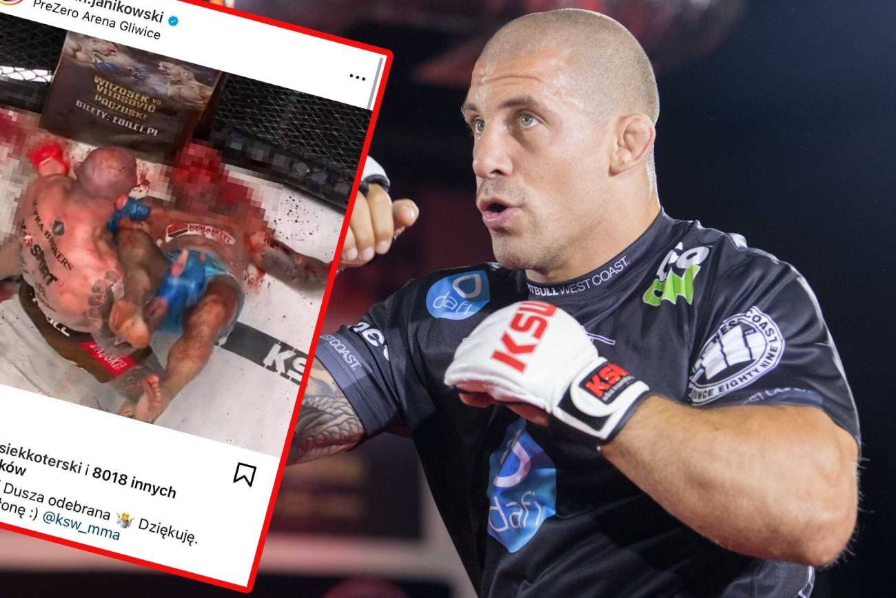 Krwawa masakra na gali KSW. Damian Janikowski bez litości dla przeciwnika