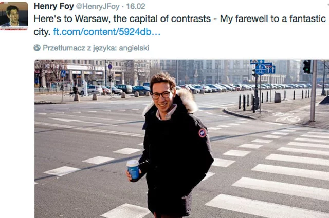 Korespondent "Financial Timesa" o Warszawie.