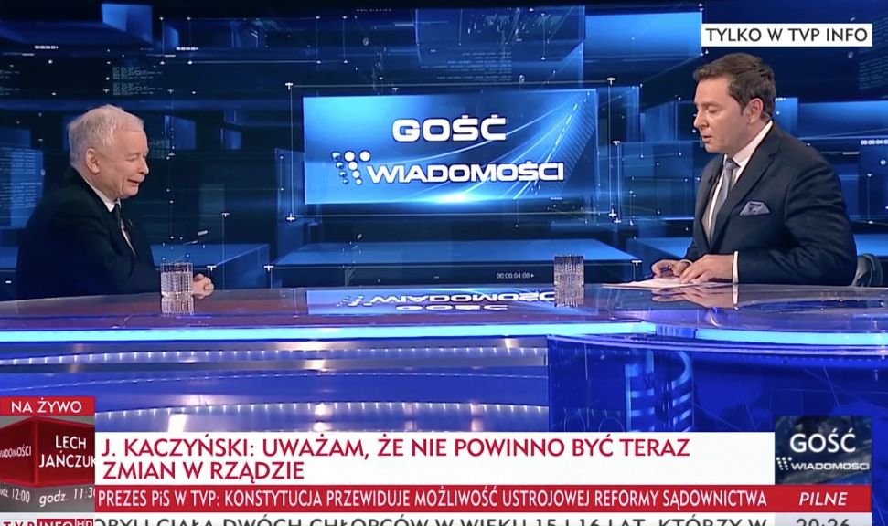 Dziwny żart Jarosława Kaczyńskiego w TVP