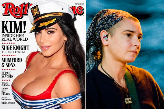 Kim Kardashian i Sinead O'Connor.