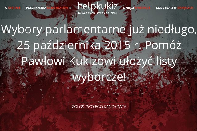 Serwis Help Kukiz ma pomóc Ruchowi Kukiza w układaniu list wyborczych