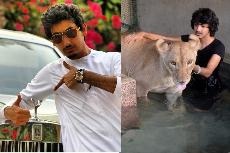 Jak wygląda życie bogatego szejka? Lwy, ferrari, rolls royce'y i inne przyjemności