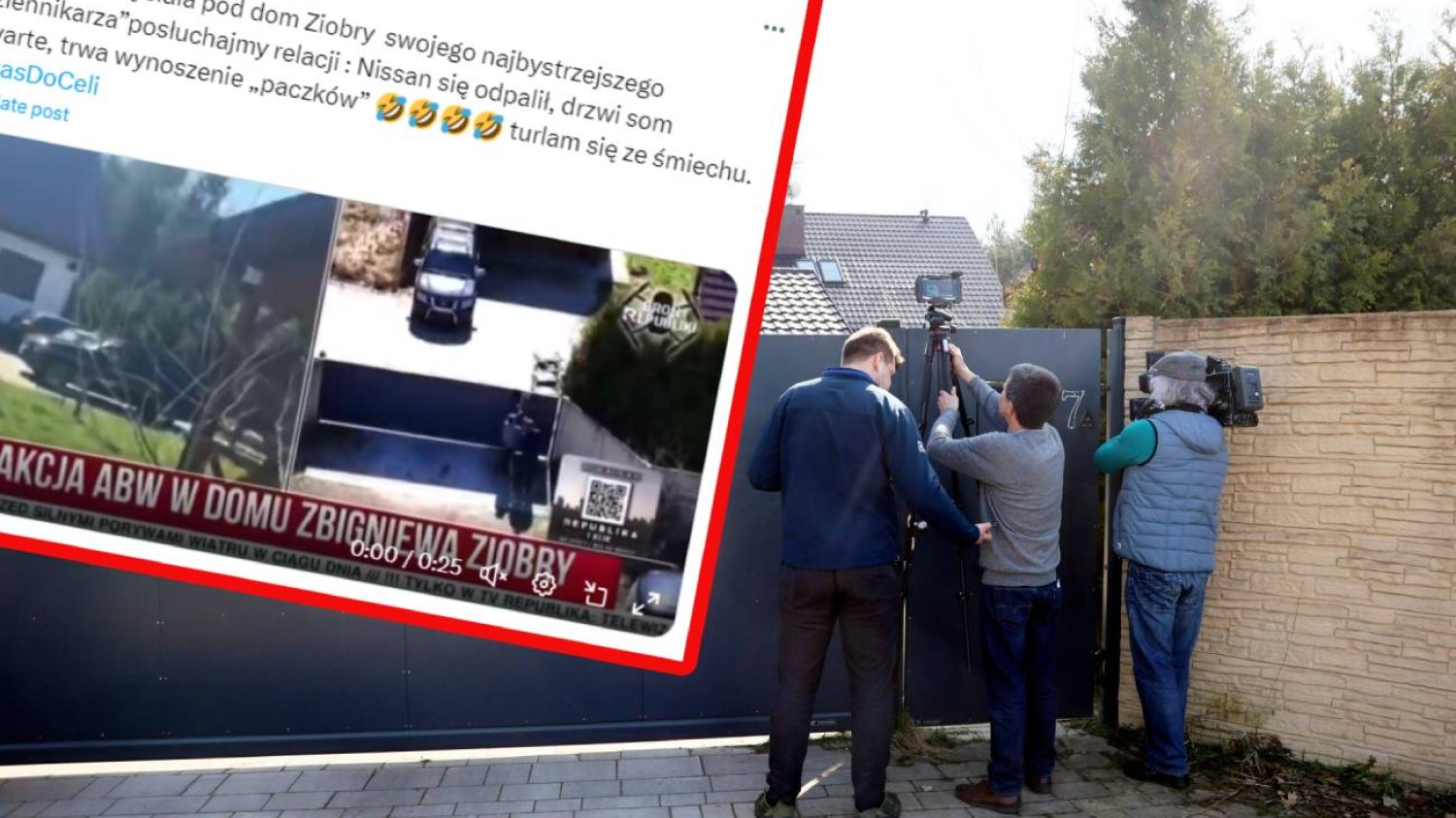 Przeszukanie u Ziobry w relacji TV Republika. Ludzie pękają ze śmiechu
