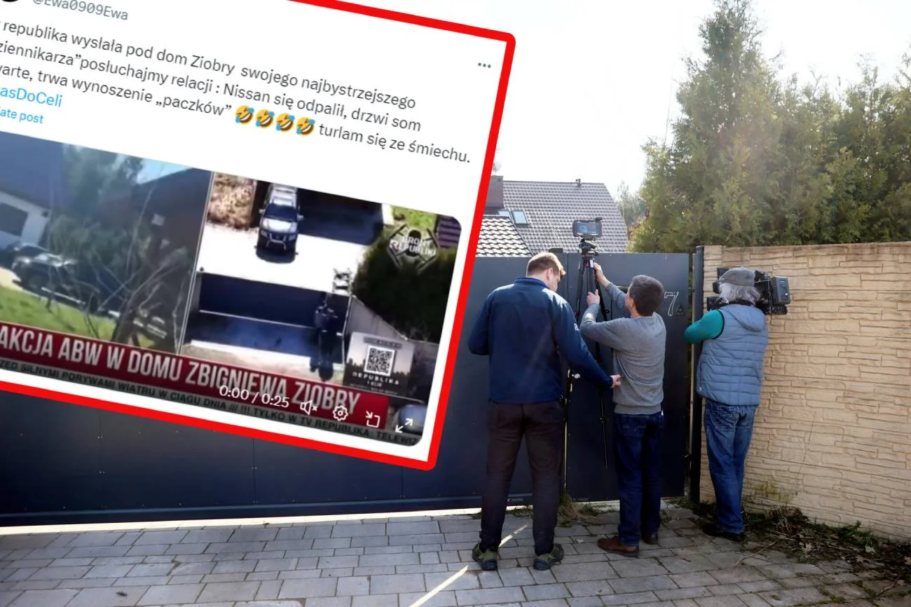 Przeszukanie u Ziobry w relacji TV Republika. Ludzie pękają ze śmiechu