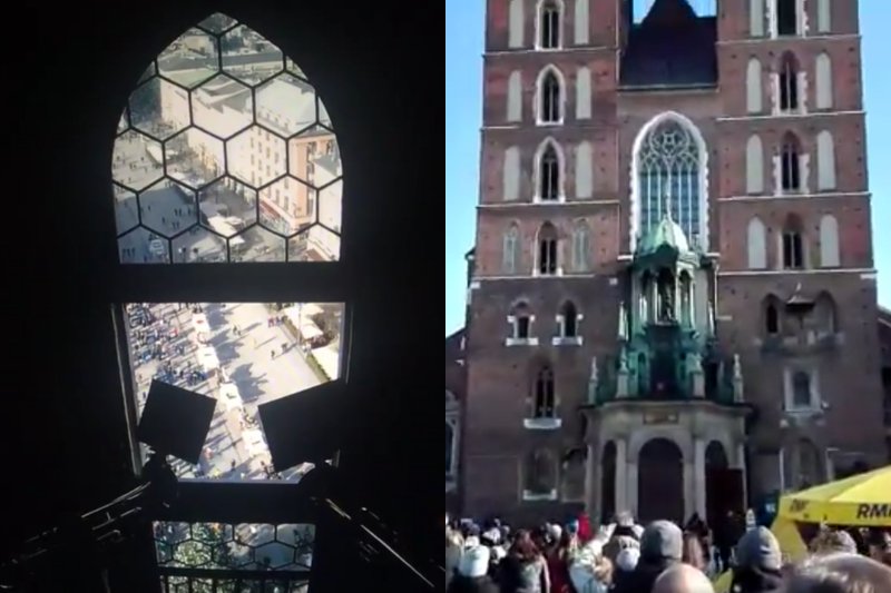 "The Sound of Silence" został zagrany przez hejnalistów z Wieży Mariackiej w Krakowie