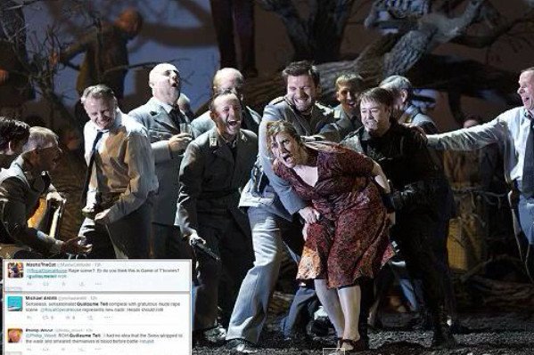 Scena gwałtu wzburzyła londyńską publiczność zgromadzoną w jednym z gmachów Royal Opera House.