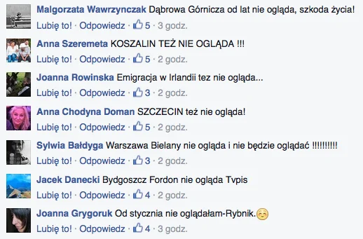 Czytelnicy naTemat ułatwiają pracę Jackowi Kurskiemu - wpisują nazwy miast w których mieszkają i nie oglądają TVP.