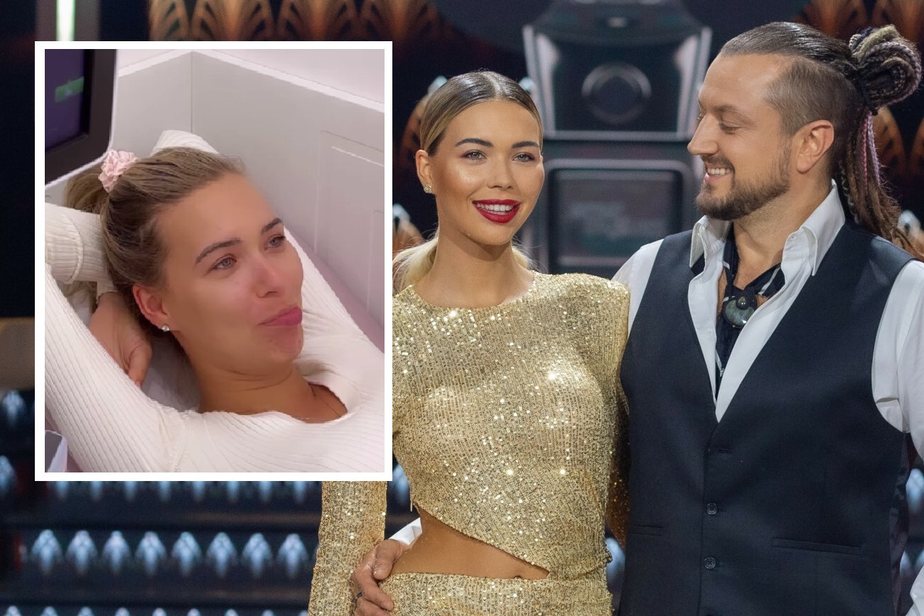 Sandra Kubicka zapłakana na badaniu USG. W tle słychać Barona