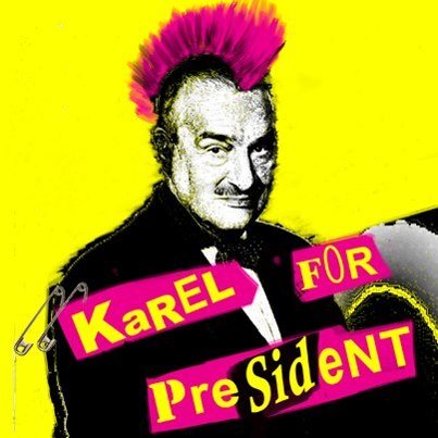 Karel for president w stylu punk