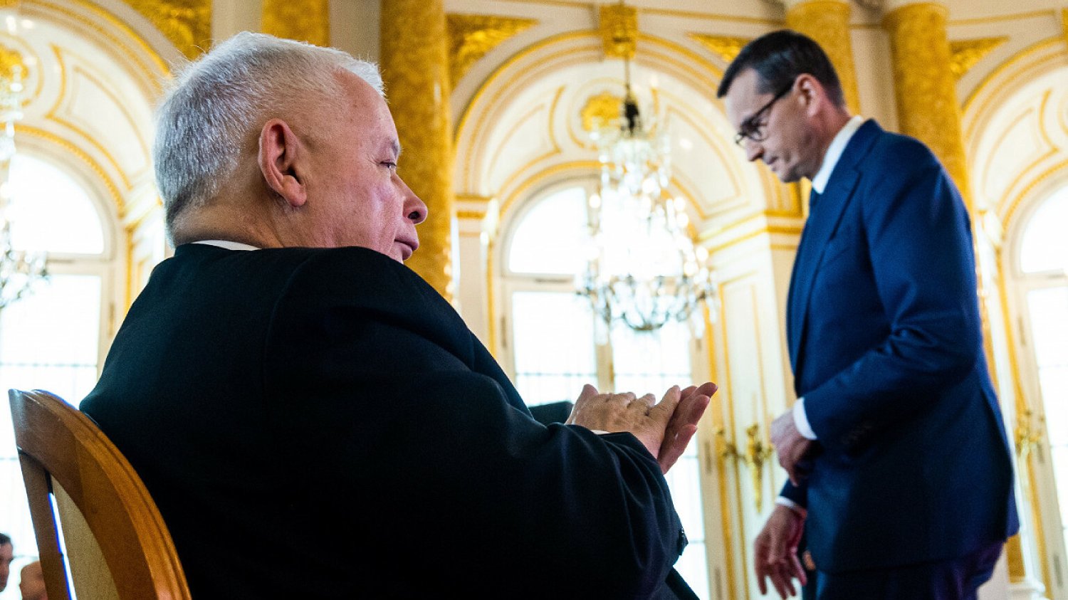 W nowym sondażu Research Partner de facto nie ma dobrych wieści dla PiS. Prezes PiS Jarosław Kaczyński i premier Mateusz Morawiecki.