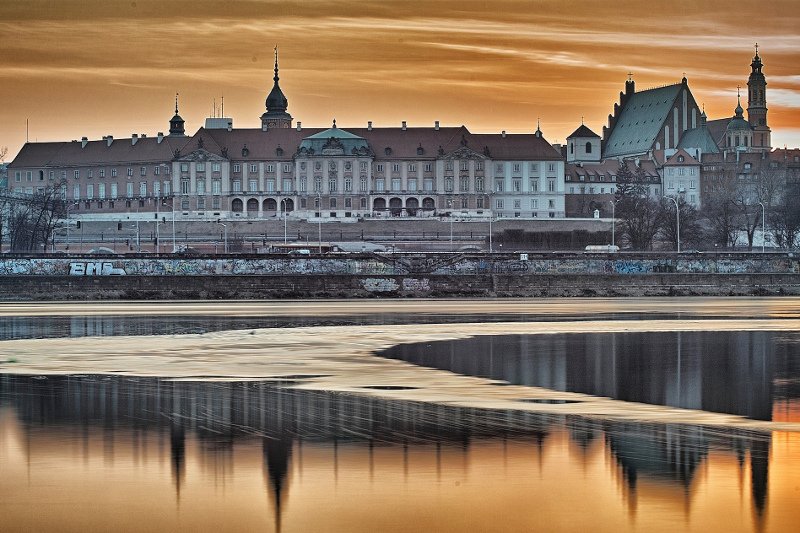 Widok na Zamek Królewski  i część Starego Miasta.