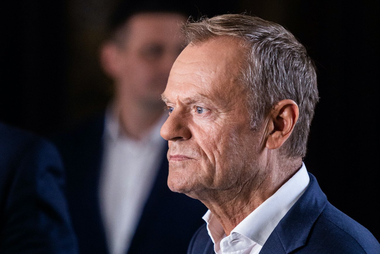 Donald Tusk na spotkaniu we Wrocławiu (07.06.2022).