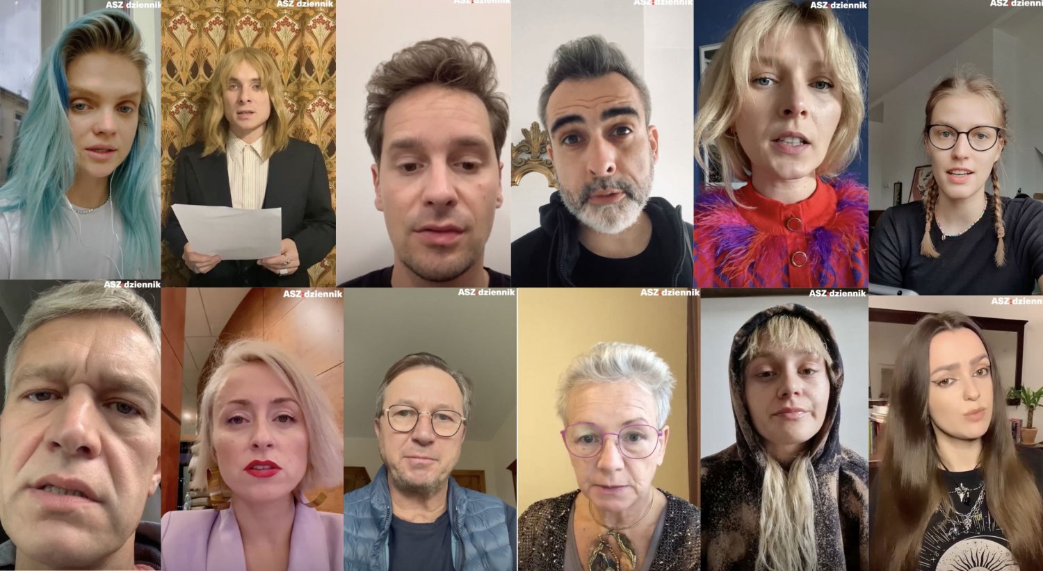 Niektórzy bohaterowie Narodowego Czytania Raportu Klimatycznego.