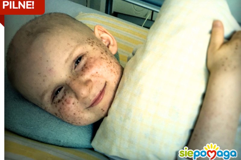 Jędrzej walczy z chorobą, a fundacja Siepomaga z czasem. Trzeba zebrać jeszcze 100 tysięcy złotych, został jeden dzień.