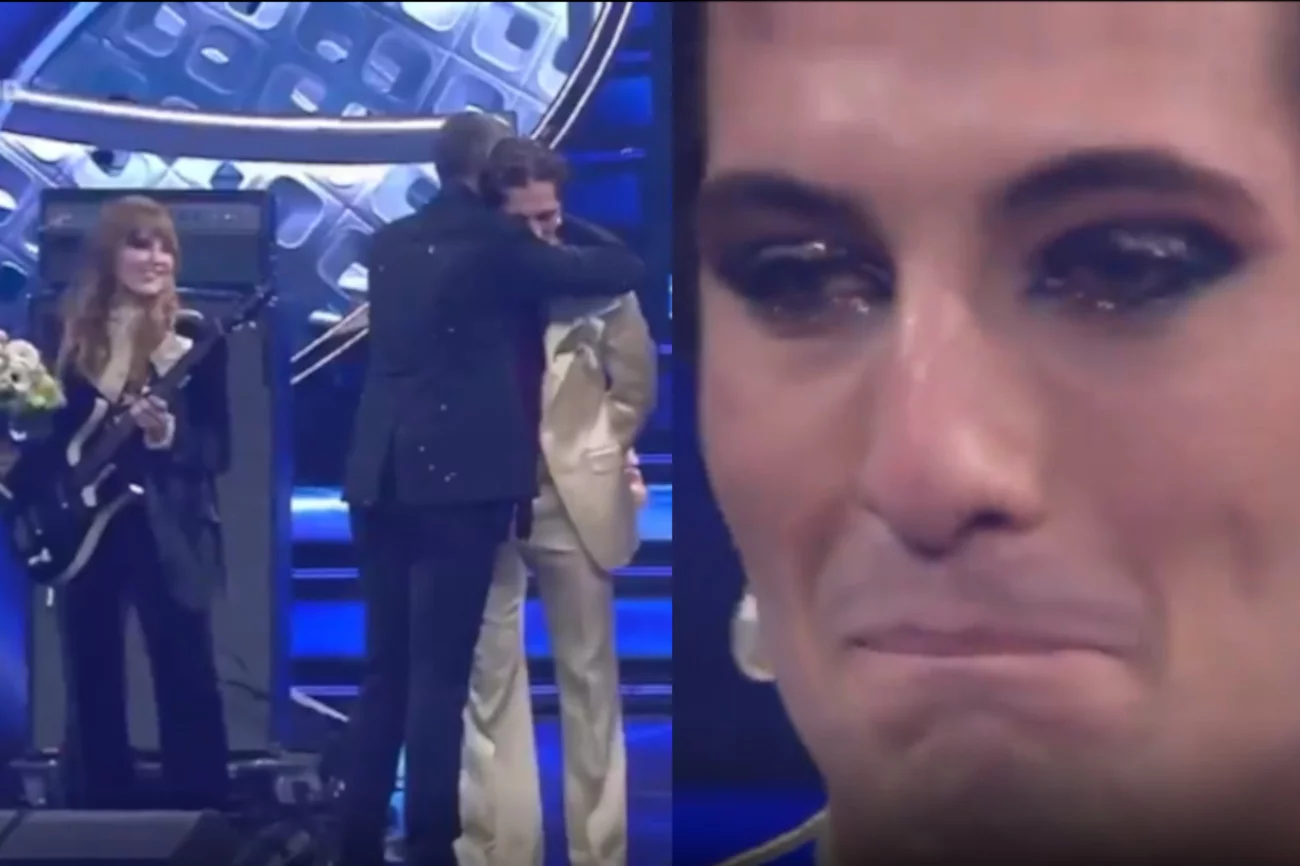 Damiano David z Maneskin popłakał się na scenie we włoskim San Remo.