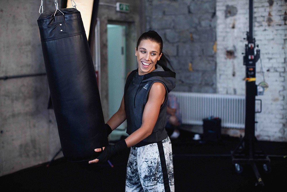 Joanna Jędrzejczyk w czasie treningu