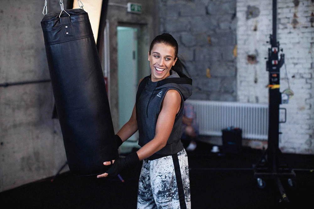 Joanna Jędrzejczyk w czasie treningu