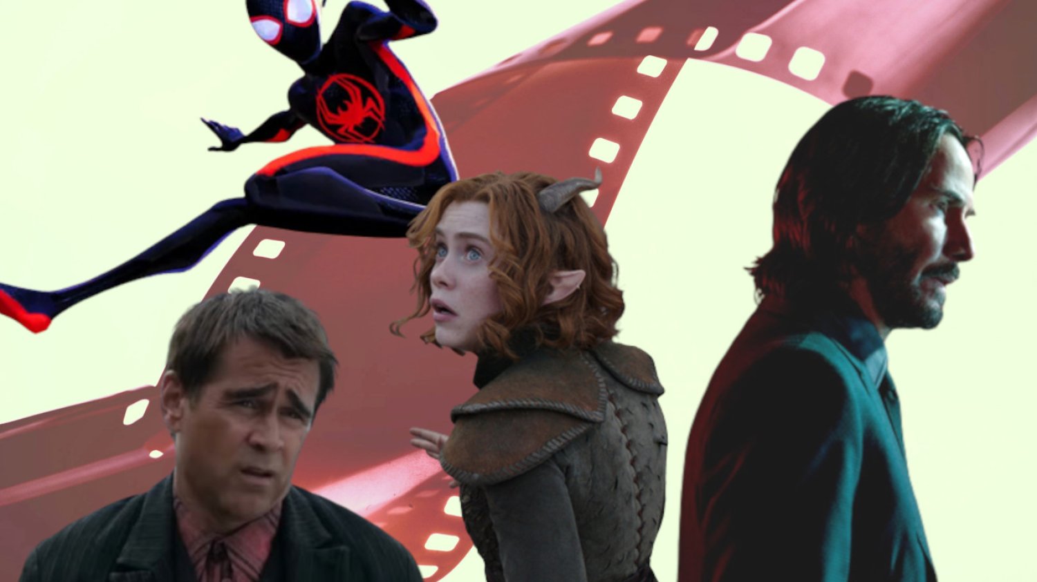 najlepsze filmy 2023 po pierwszym półroczu, najlepsze filmy pierwszego półrocza 2023 "Spider-Man: Poprzez multiwersum", "Duchy Inisherin", "Dungeons & Dragons: Złodziejski honor" i "John Wick 4"