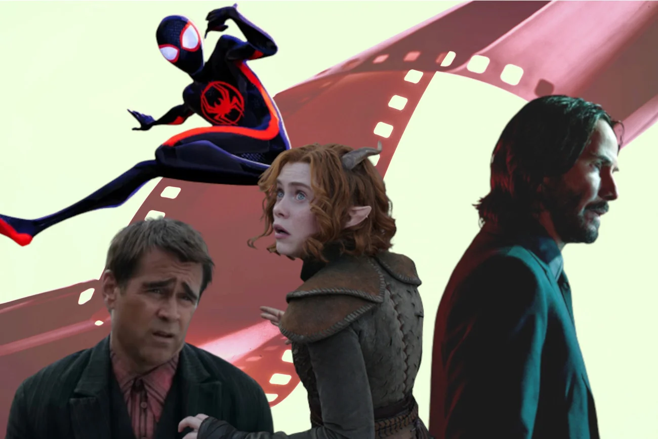 najlepsze filmy 2023 po pierwszym półroczu, najlepsze filmy pierwszego półrocza 2023 "Spider-Man: Poprzez multiwersum", "Duchy Inisherin", "Dungeons & Dragons: Złodziejski honor" i "John Wick 4"