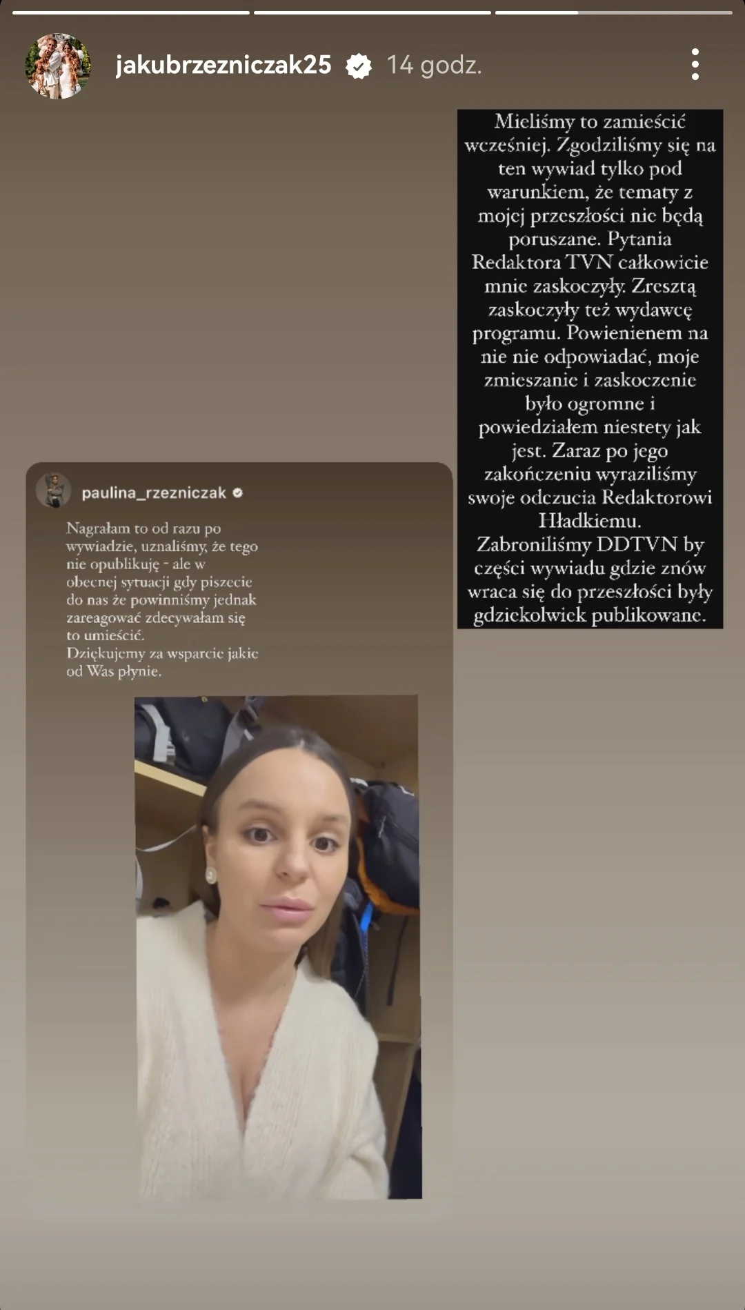 Piłkarz też się broni. "Pytania redaktora TVN całkowicie mnie zaskoczyły"