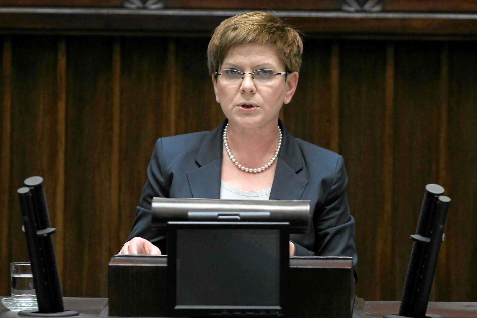 Beata Szydło na sejmowej mównicy