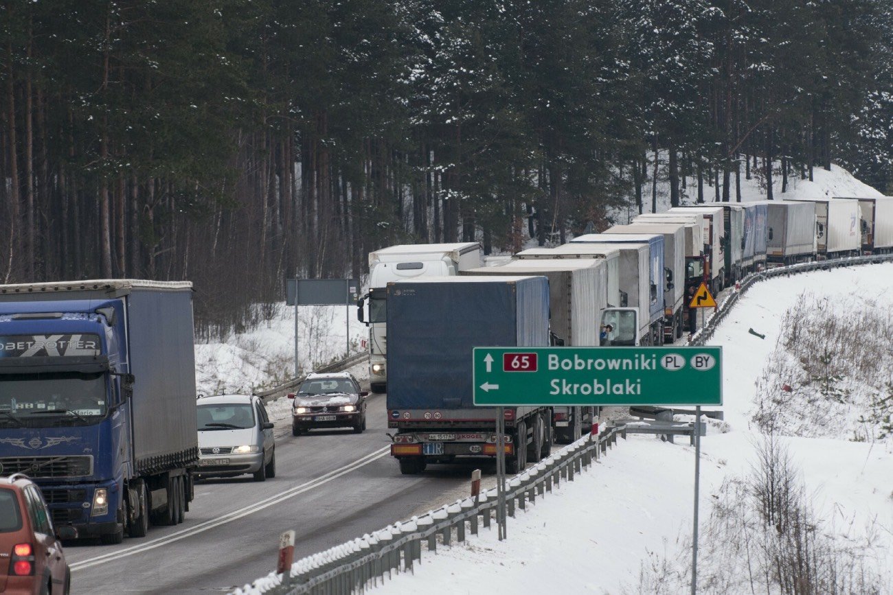 Kolejka TIR-ów na granicy