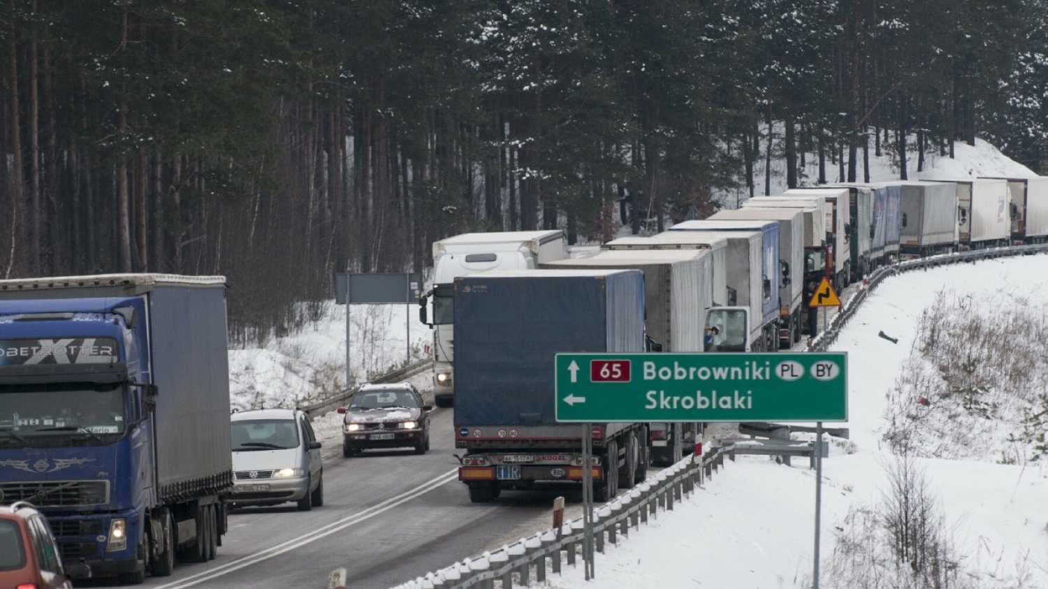 Kolejka TIR-ów na granicy
